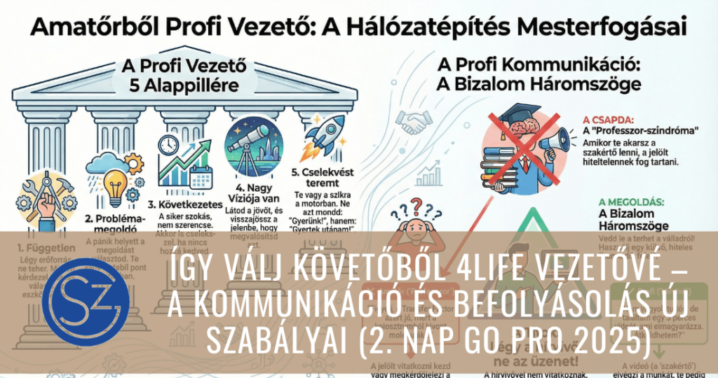 Így Válj Követőből 4Life Vezetővé – A Kommunikáció és Befolyásolás Új Szabályai (2. Nap Go Pro 2025)