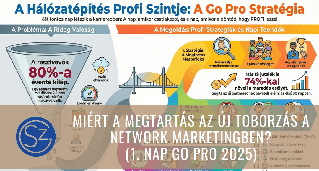 Miért a MEGTARTÁS az új TOBORZÁS a Network Marketingben? (1. nap Go Pro 2025)